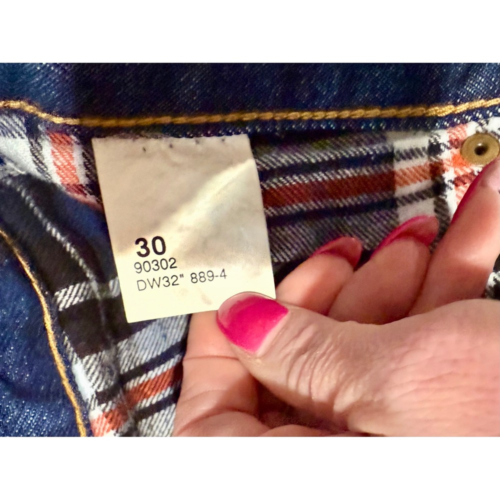 Flannel Vintage Denim Jeans Dark Wash Classic Fit Mens Size 30x32 - Picture 5 of 8